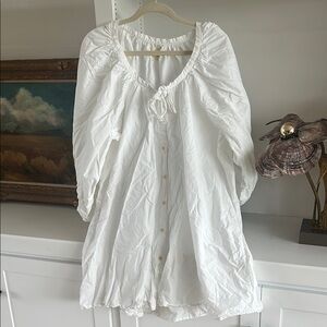 Rudy Jude white peasant dress small NWOT